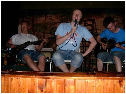 A stage filled with hairy feet